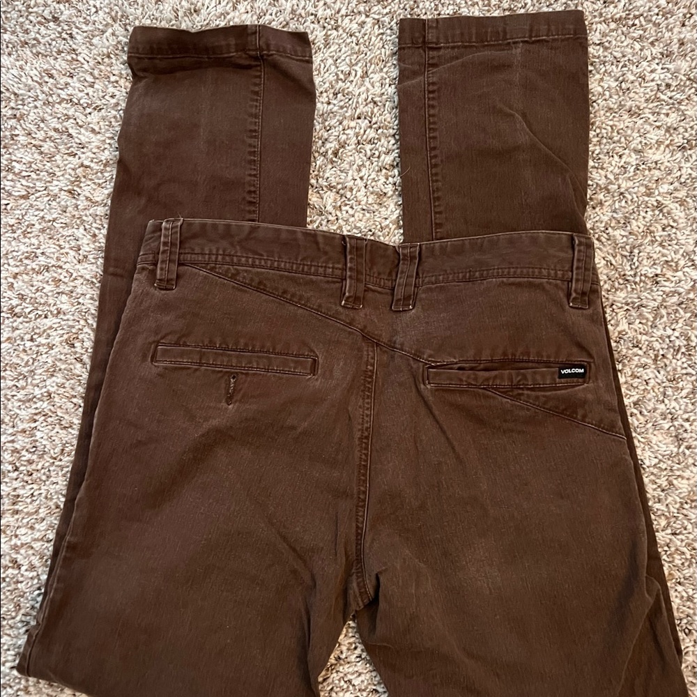 Mens size 30 Volcom pants brown. Used but great condition